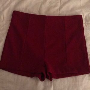 High waisted stretch shorts